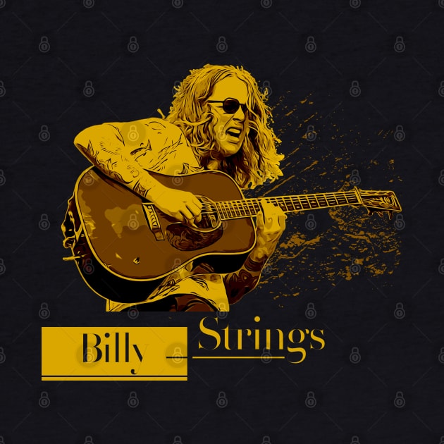 Billy Strings | Yellow retro by Nana On Here